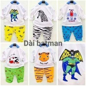 [Set 5 bộ] Đồ Mặc Nhà "Dài batman" Carrter cho bé 3 - 14kg