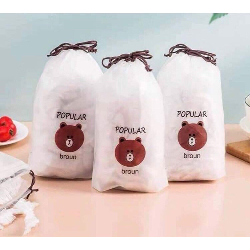 Túi gấu bọc thực phẩm , túi 100 chiếc.