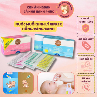 Nước muối sinh lý Gifrer Pháp tép hồng - vàng - xanh cho bé