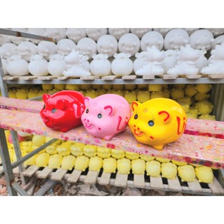 Heo Đất Chữ Lộc, Heo Pi Trơn Size Mini D18*R18*C15, Lợn Đất, Ống Tiết Kiệm, Đựng Tiền - Heo Đất PiPi