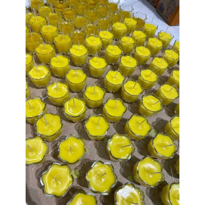 Combo làm 60 ly nến bơ hoa mai