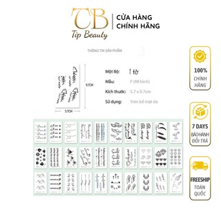 [ COMBO hình xăm ] Hình Xăm Dán Mini - Hình Xăm Tattoo Cao Cấp - Dcpxtrangphamsg