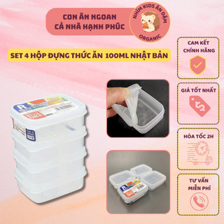 Set 4 Hộp Nhựa Nhí 100ml Nakaya Nhật Bản