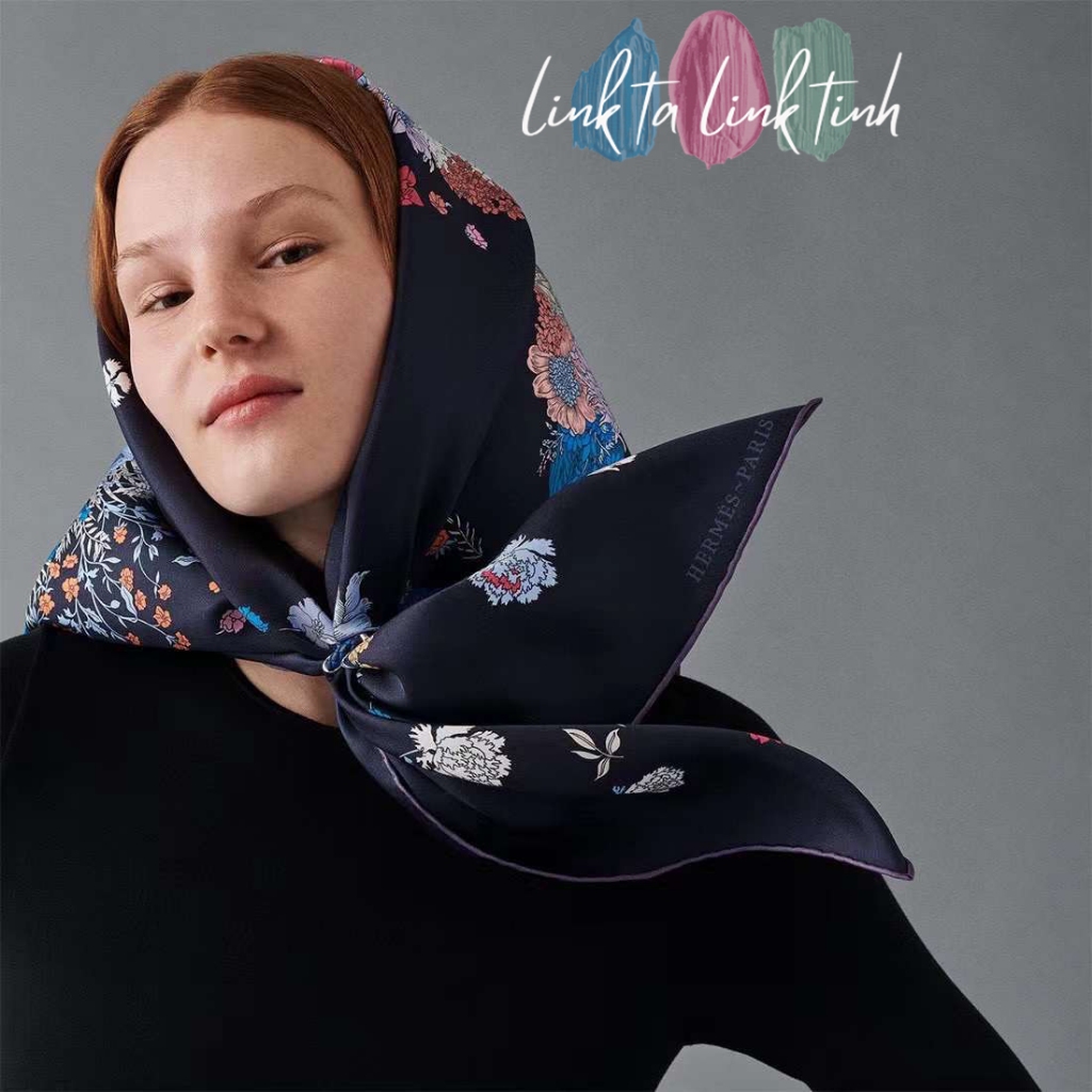 Khăn Lụa Vuông 90x90cm - Khăn Vuông Lụa 90x90 Bandana - Khăn Lụa Vuông Cao Cấp Turban Cuốn Bikini LO