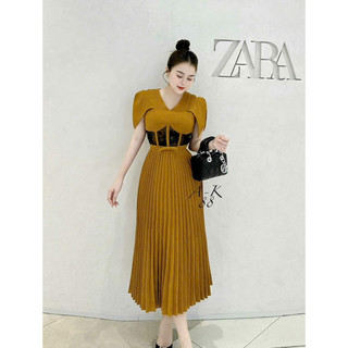 SIZE >65KG ĐẦM TÀ XẾP LY PHỐI REN EO
