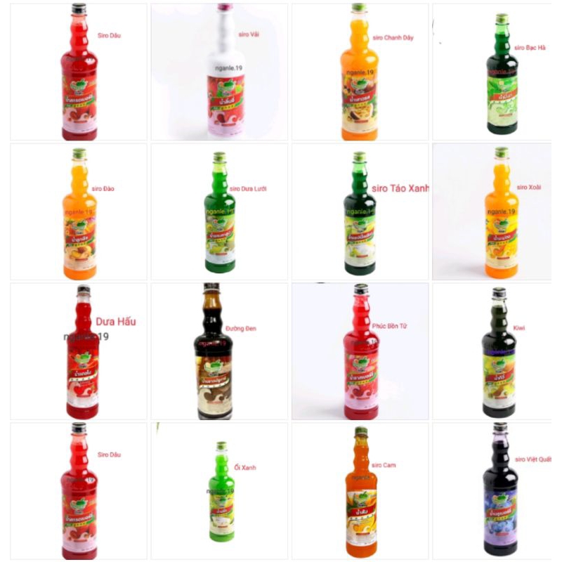 Siro Thái DingFong đủ các mùi vị _ 760ml