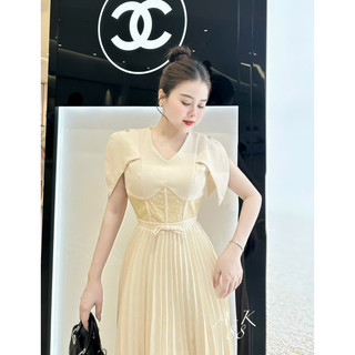 SIZE >65KG ĐẦM TÀ XẾP LY PHỐI REN EO