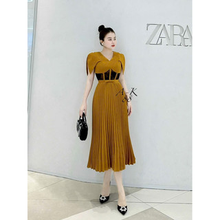 SIZE >65KG ĐẦM TÀ XẾP LY PHỐI REN EO