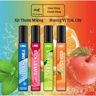 (SỈ 1.x) Xịt thơm miệng hôn môi UME -10ml thơm mát ngọt ngào từ hương vị trái cây dành cho các buổi hẹn hò