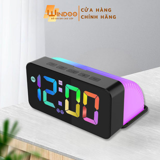 Đồng hồ để bàn có đèn ngủ nhiều màu phong cách retro màn hình led Windoo WD76