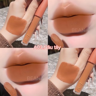 [ Nâu Tây ] màu son hot nhất Son kem cao cấp không chì B.a Beauty tặng kèm ủ môi