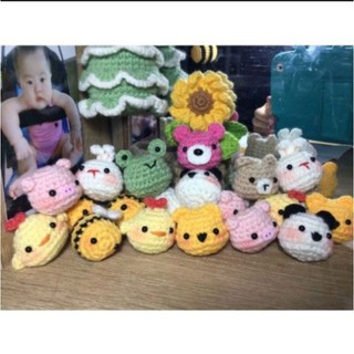 móc khoá con vật bằng len🐸🐱🐻🐭