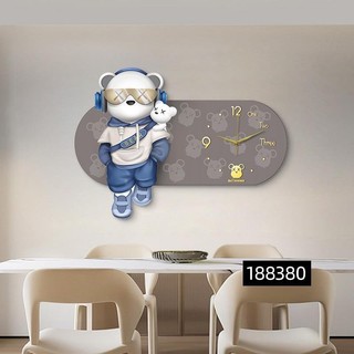 Đồng Hồ Treo Tường Gấu Bearbick Kaws Phi Hành Gia Trang Trí Phòng Ngủ Bé / Phòng Khách - ThePic