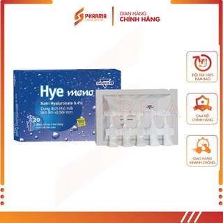 Hye mono – dung dịch nhỏ mắt làm ẩm, bôi trơn mắt – farmigea – hộp 20 tép x 0.5ml