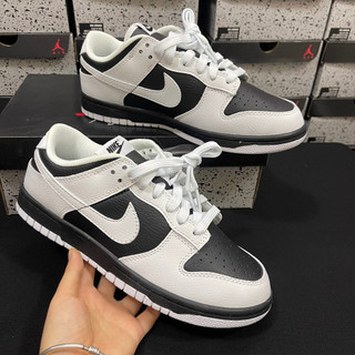 Giày thể thao sneaker sb dunk low retro 'reverse panda, sb dunk trắng đen phiên bản da