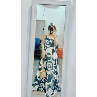 Maxi hoa suông 2 dây siêu xinh