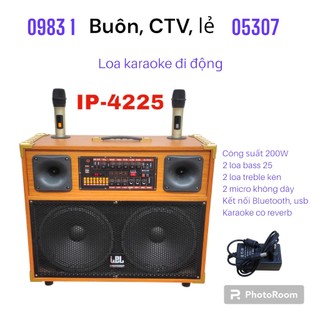 Loa karaoke du lịch, loa kéo bluetooth karaoke ipl ip-4225 , loa xách tay, loa vali du lịch, loa kẹo kéo, loa di ip-251f