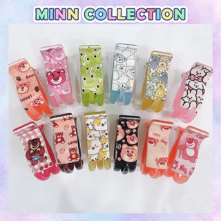 Kẹp 3 răng honey 2 lớp nhựa dày đẹp hình gấu dâu hoạt hình nhiều màu dễ thương