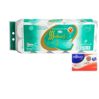 Giấy vệ sinh Hà Nội Silk(1,5kg ) tặng giấy ăn rút 150 tờ xin xò