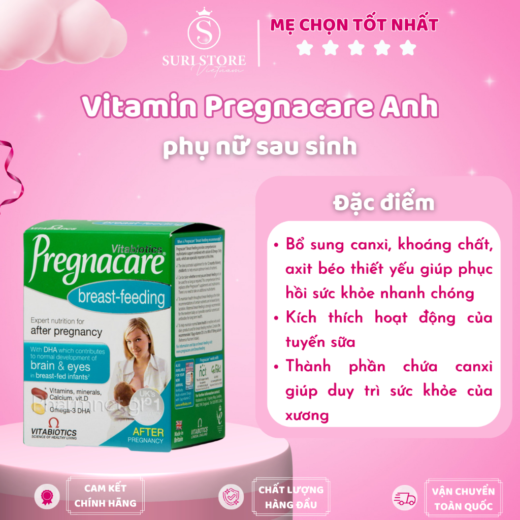 Vitamin Pregnacare Anh bú sau sinh