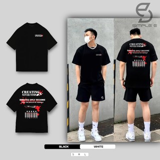 Áo Thun Unisex Local Brand BRAND SIMPLE "E" Form Oversize Cotton 100% Nightmares.
