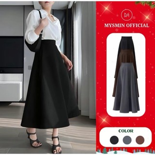  Chân váy xòe dáng dài 85cm  có túi khóa kéo sau  - TA359 