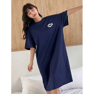 Đầm thun cotton fom suông,hình mặc cười kute.😃
