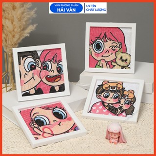 Tranh Đính Đá Mini Thủ Công Tự Hoàn Thành Có Khung Nhiều Hình Dễ Thương Cho Bé