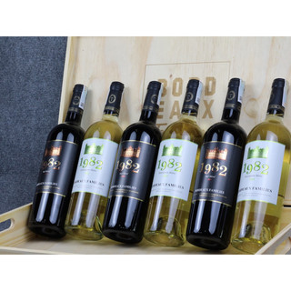 Hộp gỗ 6 chai vang pháp 1982 ug bordeaux