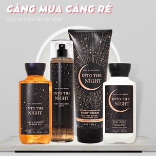 Combo Nước Hoa Xịt Thơm Body Mist, Lotion, Kem Dưỡng, Sữa Tắm, Nến Thơm Bath And Body Works - Into The Night