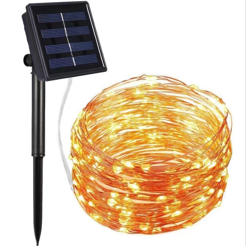 Dây Đèn LED Đom Đóm Năng Lượng Mặt Trời, Chống Nước
