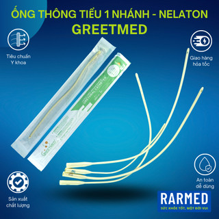 Dây ống thông tiểu 1 nhánh Nelaton Greetmed, ống sonde tiểu niệu đạo - Nhiều size 8 đến 18 FR
