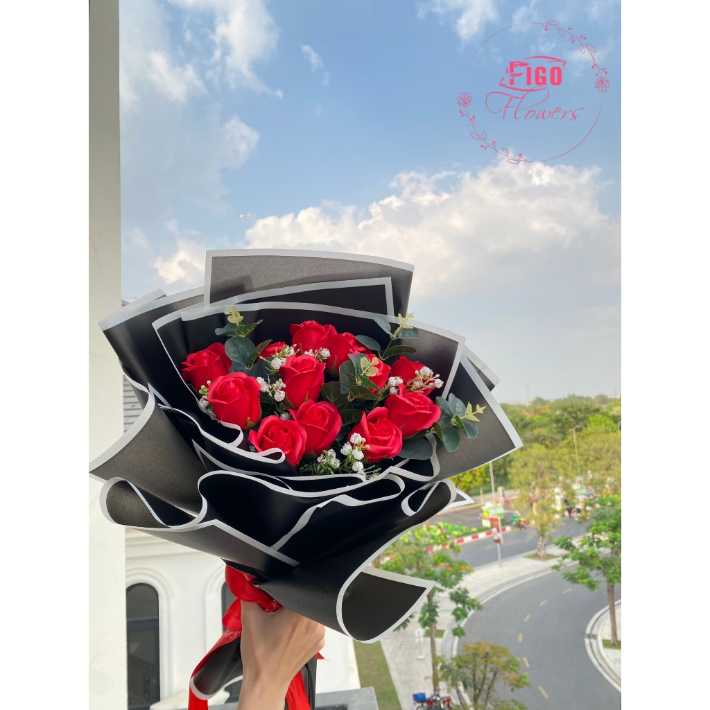 Bó sáp hồng FIGO FLOWER tặng sinh nhật, valentine