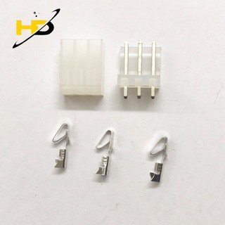 Bộ jack kết nối ch3.96 3p gồm jack đực thẳng, jack cái và lõi kẽm