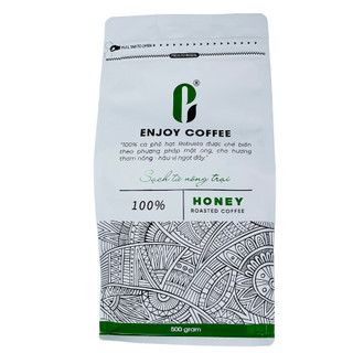 Cà phê nguyên chất rang mộc robusta honey enjoy coffee 500g - sạch từ nông trại