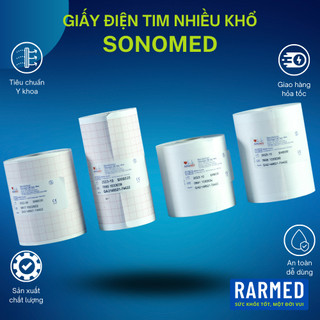 Cuộn giấy điện tim Sonomed nhiều khổ, đủ kích thước in điện tâm đồ - Tùy chọn