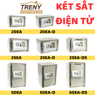 Két sắt điện tử EA - chính hãng TRENY, két mini, két sắt có 3 răng khoá, chắc chắn, an toàn