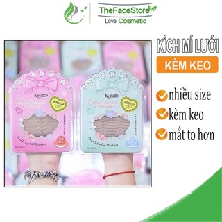 Kích mí lưới kèm keo Keli tàng hình sẵn 4 kích cỡ chuyên dùng cho makeup