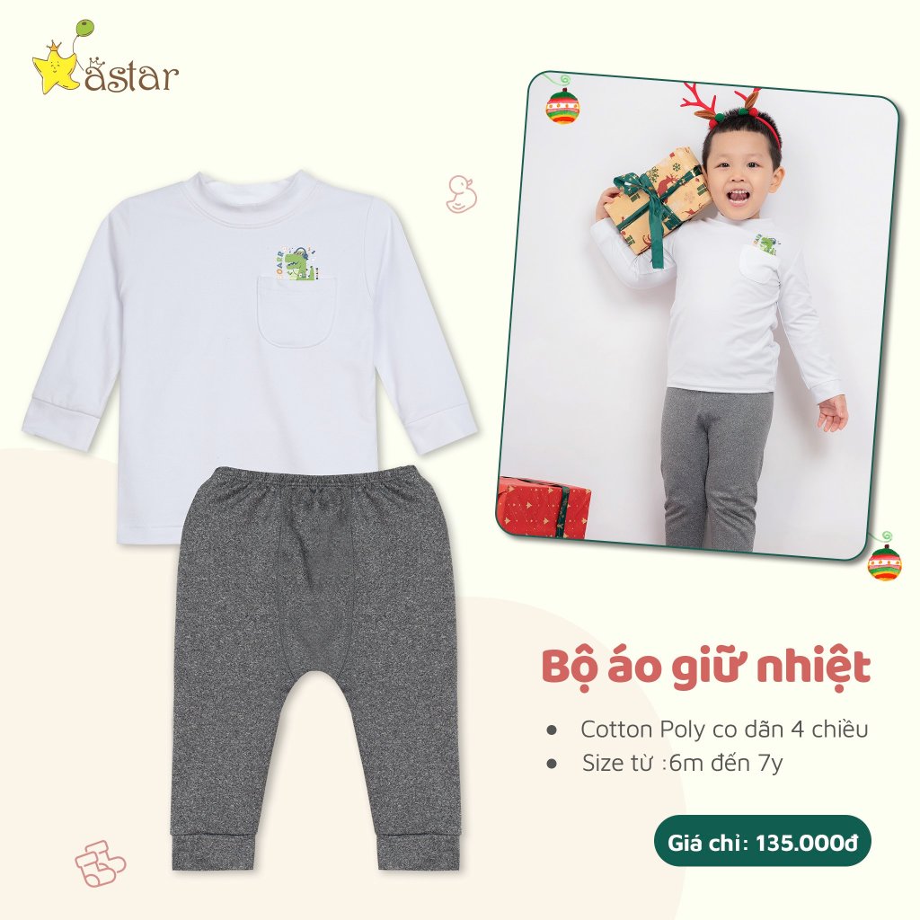 Bộ quần áo dài tay cotton co giãn cho bé từ 6 tháng đến 7 tuổi