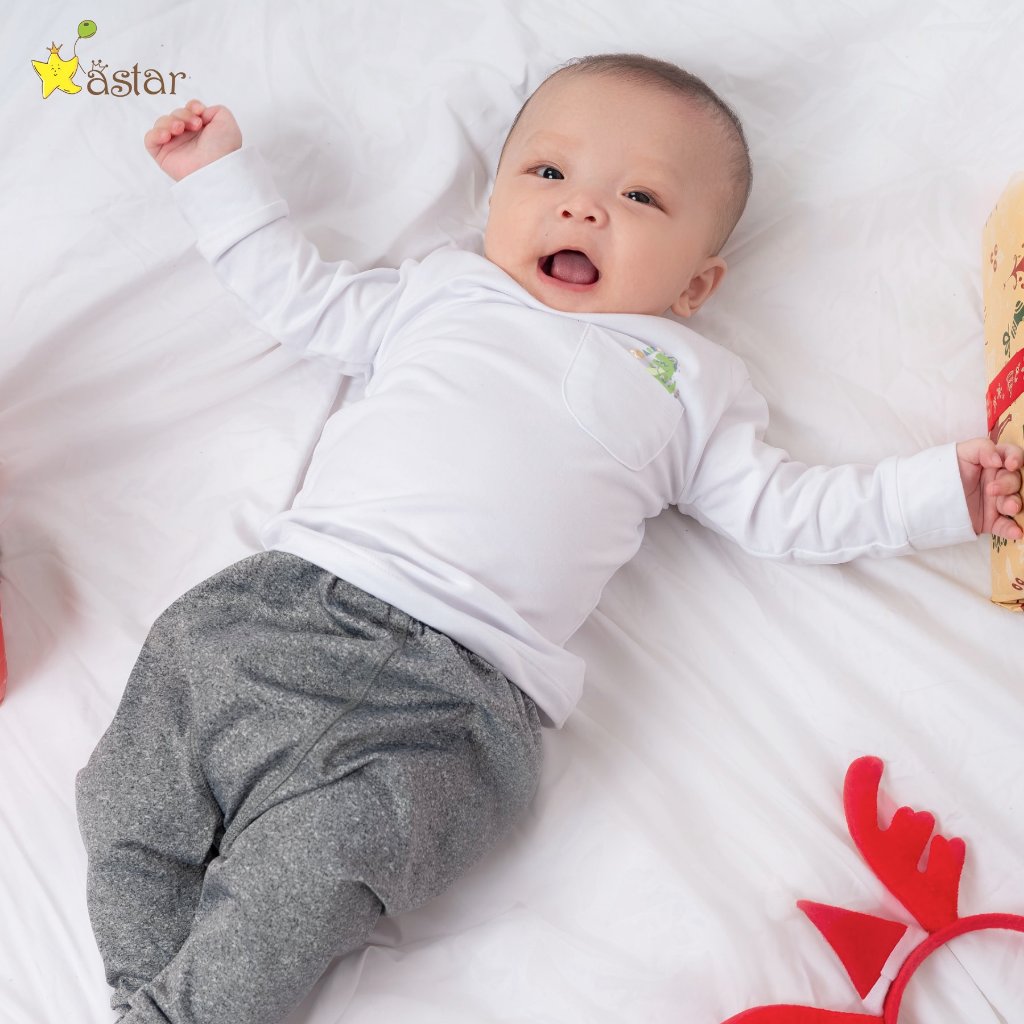 Bộ quần áo dài tay cotton co giãn cho bé từ 6 tháng đến 7 tuổi