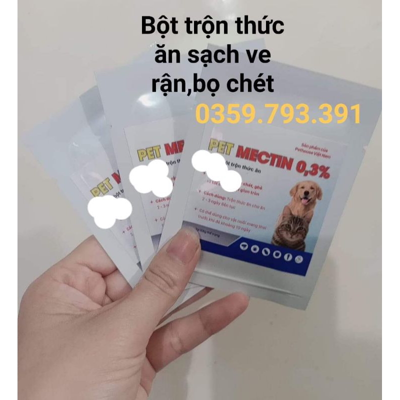 Gói ăn t r ị Ve Rận Bọ Chét chó mèo.