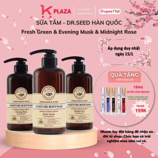 Sữa tắm trắng da, dưỡng ẩm, hương nước hoa Dr.SEED 500ml Hàn Quốc ngăn ngừa lão hóa, giúp da mềm mịn - Chính hãng