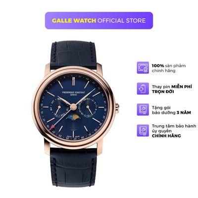 Đồng hồ nam Frederique Constant FC-270N4P4 phong cách lịch lãm, chống nước 6ATM, dây da đeo tay cao cấp chính hãng
