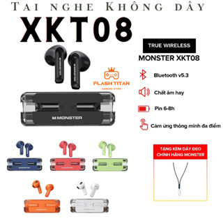 Tai nghe gaming bluetooh MONSTER XKT08 - Tai nghe cảm ứng đa diểm - Hỗ trợ chơi game - Bluetooth tiện lợi