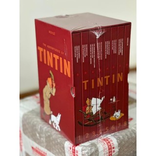 Bộ nhập the adventures of Tintin 8q nhập bìa cứng có boxset