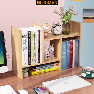 Kệ sách để bàn, kệ gỗ mini  cao cấp tiện dụng thông minh thương hiệu Roman - RO62