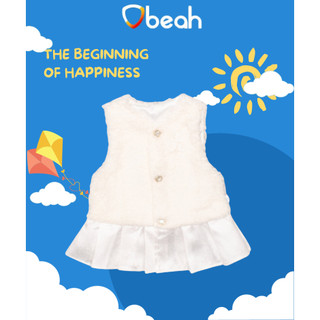 Váy đầm lông cừu cho bé gái Obeah, đầm đuôi cá không tay Fullsize 59 đến 90 cho bé gái từ 0 đến 24 tháng