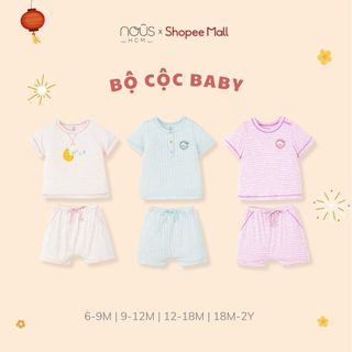 Bộ quần áo cộc Nous nhiều màu sắc đáng yêu cho bé chất liệu thoáng mát từ 6-9 tháng đến 18-24 tháng