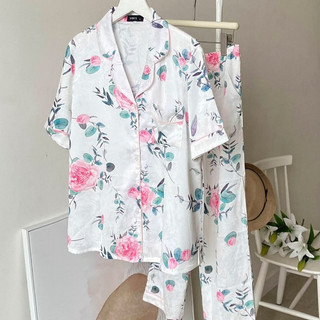 VIBES Pijama dài Lụa gấm Rosie Long Py Set