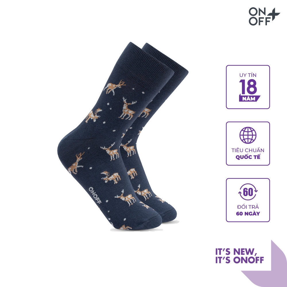 NEW ONOFF | Tất nam cổ trung kháng khuẩn khử mùi - 18AQ24A082